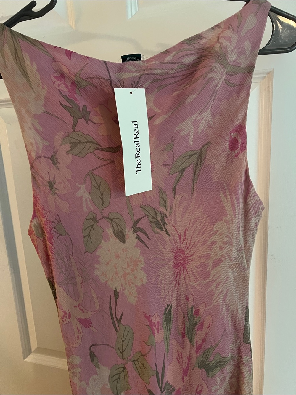 Ralph Lauren Pink Floral Sleeveless Midi with Ruffle Hem - Picture 7 of 8